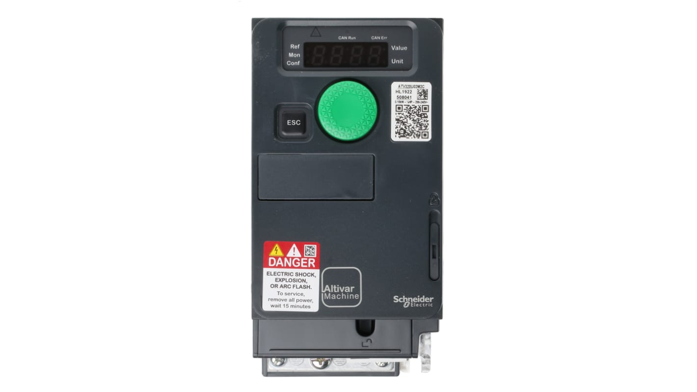 Rs-Online Avviatore a velocità variabile Schneider Electric 0 18 kW 230 V c.a. 1 fase 0.1 → 599Hz