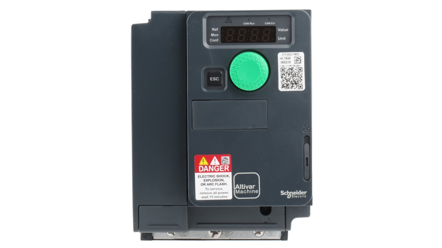Rs-Online Avviatore a velocità variabile Schneider Electric 1 1 kW 230 V c.a. 1 fase 0.1 → 599Hz