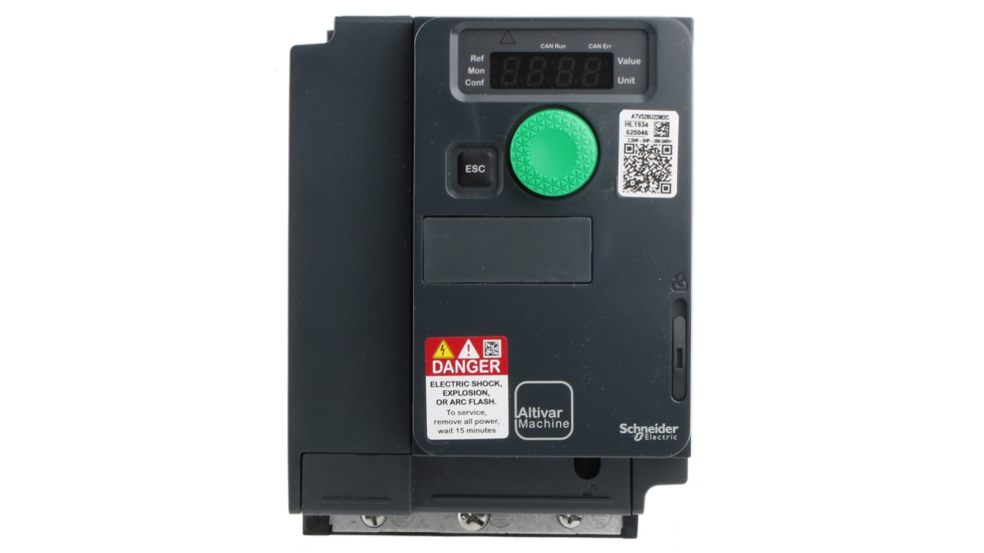 Rs-Online Avviatore a velocità variabile Schneider Electric 2 2 kW 230 V c.a. 1 fase 0.1 → 599Hz