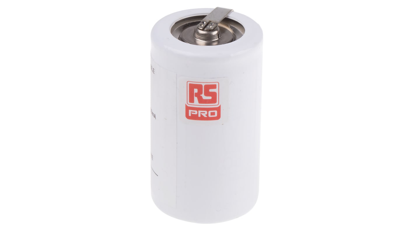 Pila D recargable NiCd, 1.2V, 5Ah, terminal tipo lengüeta