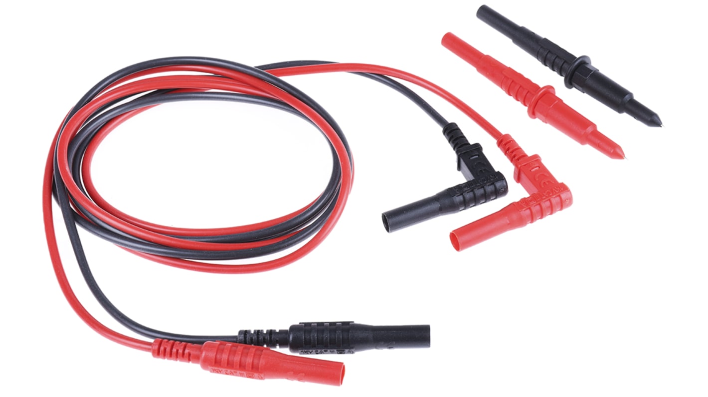 RS PRO Insulated Test Lead Set, CAT III, CAT IV, 20A
