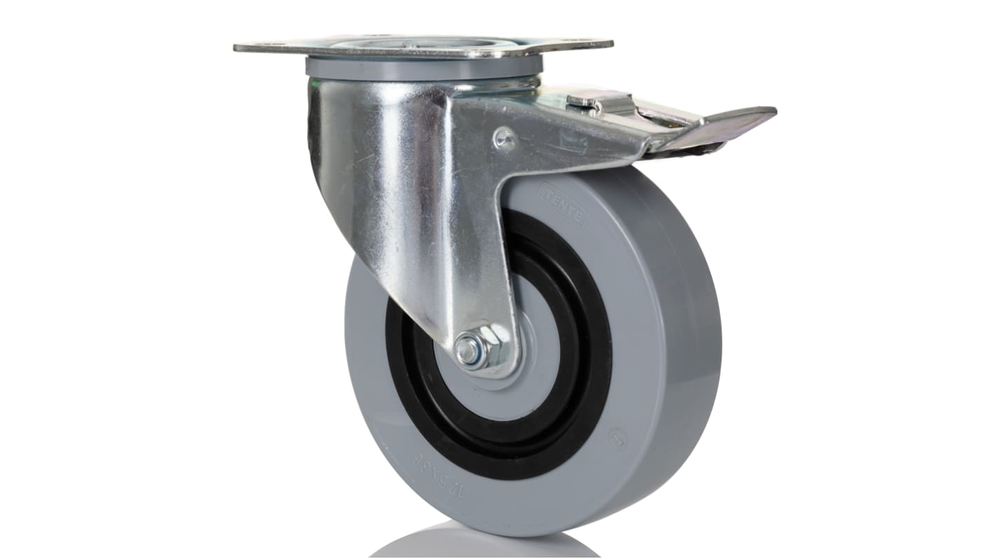 Ruota per carrelli orientabile con freno Tente in Poliammide, Ø 125mm, 400kg