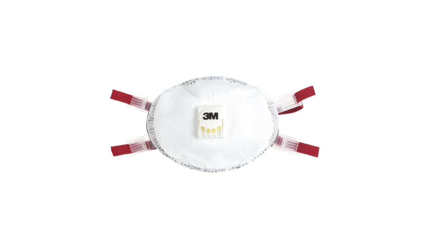 3M 8000+ Series Disposable Face Mask for General Purpose Protection, FFP3, Valved, Moulded 5 per Package