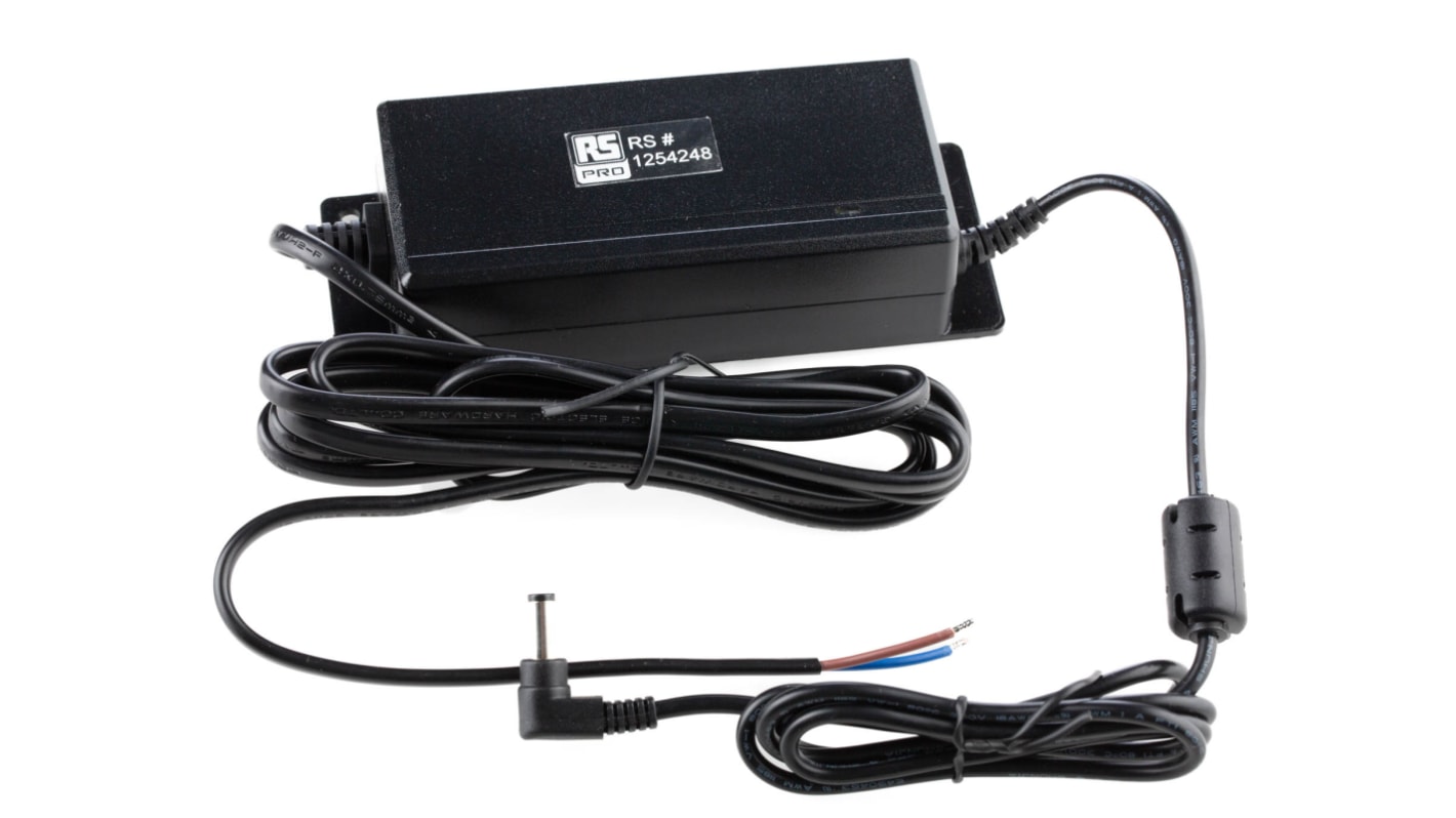 Adattatore AC/DC RS PRO 24V cc, 0 → 2.5A, spina Estremità nuda fissa