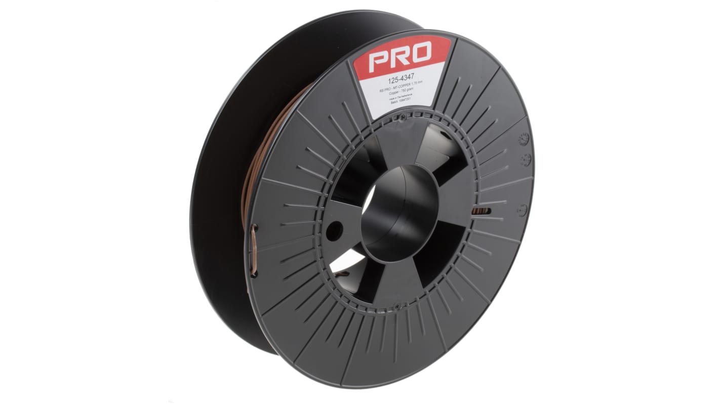 RS PRO 3D打印复合材料材料, 1.75mm直径, FDM技术, 铜, 750g