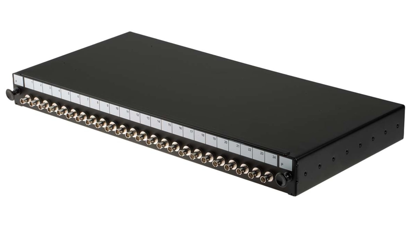 RS PRO LWL-Rangierfeld, 1U ST für 24 Port Multimode bestückt Gleiten 482 x 205 x 44.4mm