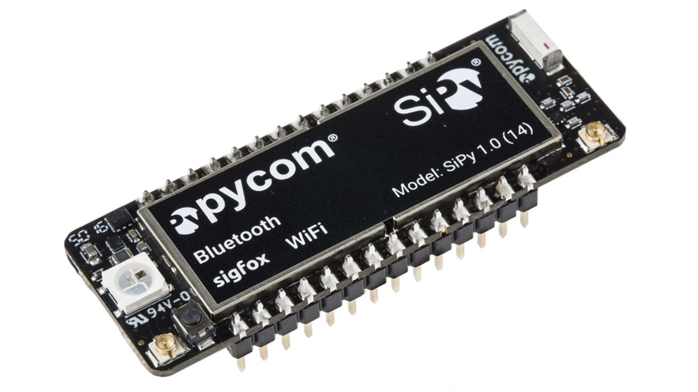 Strumento di sviluppo comunicazione e wireless Pycom SiPy IoT RCZ1/3, 2.4 GHz, 868 MHz, BLE (Bluetooth Smart), SigFox,