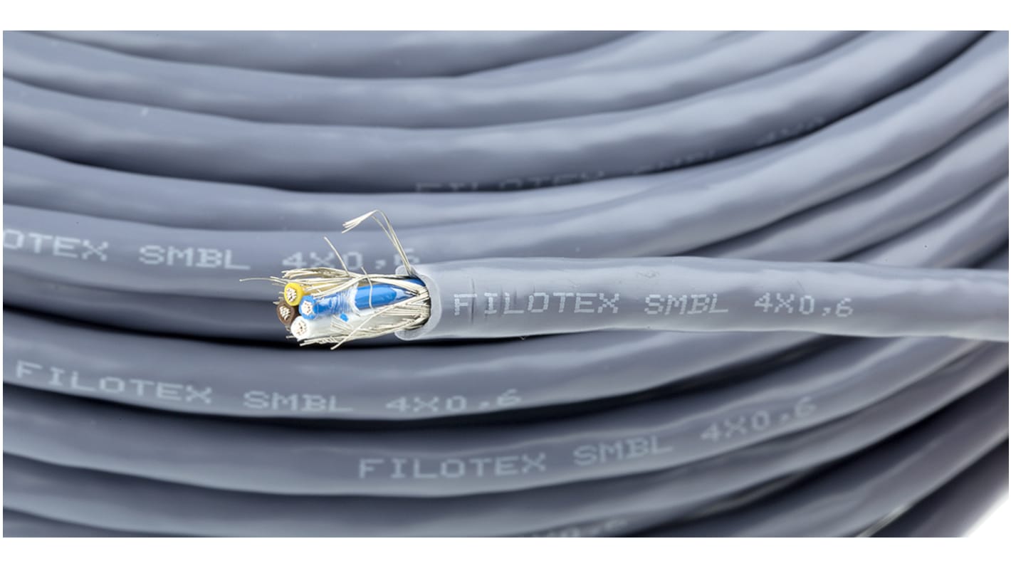 Nexans Draveil SMA Series, 4 Cores, 0.6 mm², Unscreened, 20 AWG, 25m