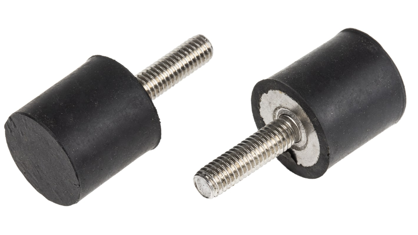 Supporto antivibrazione RS PRO, M6, Ø 20mm, H. 20mm, 13.97kg