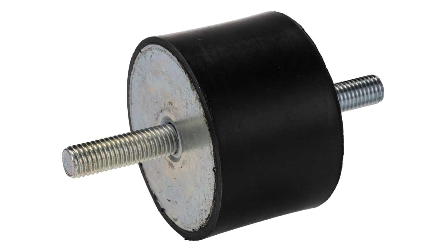 RS PRO M12 Anti Vibration Mount, Male to Male Bobbin with 353.2kg Compression Load