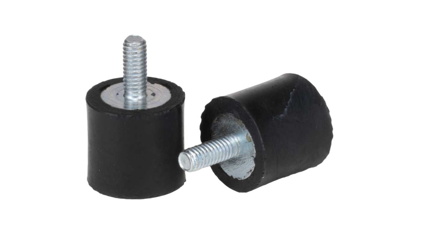 RS PRO M4 Anti Vibration Mount, Male to Female Bobbin with 25kg Compression Load
