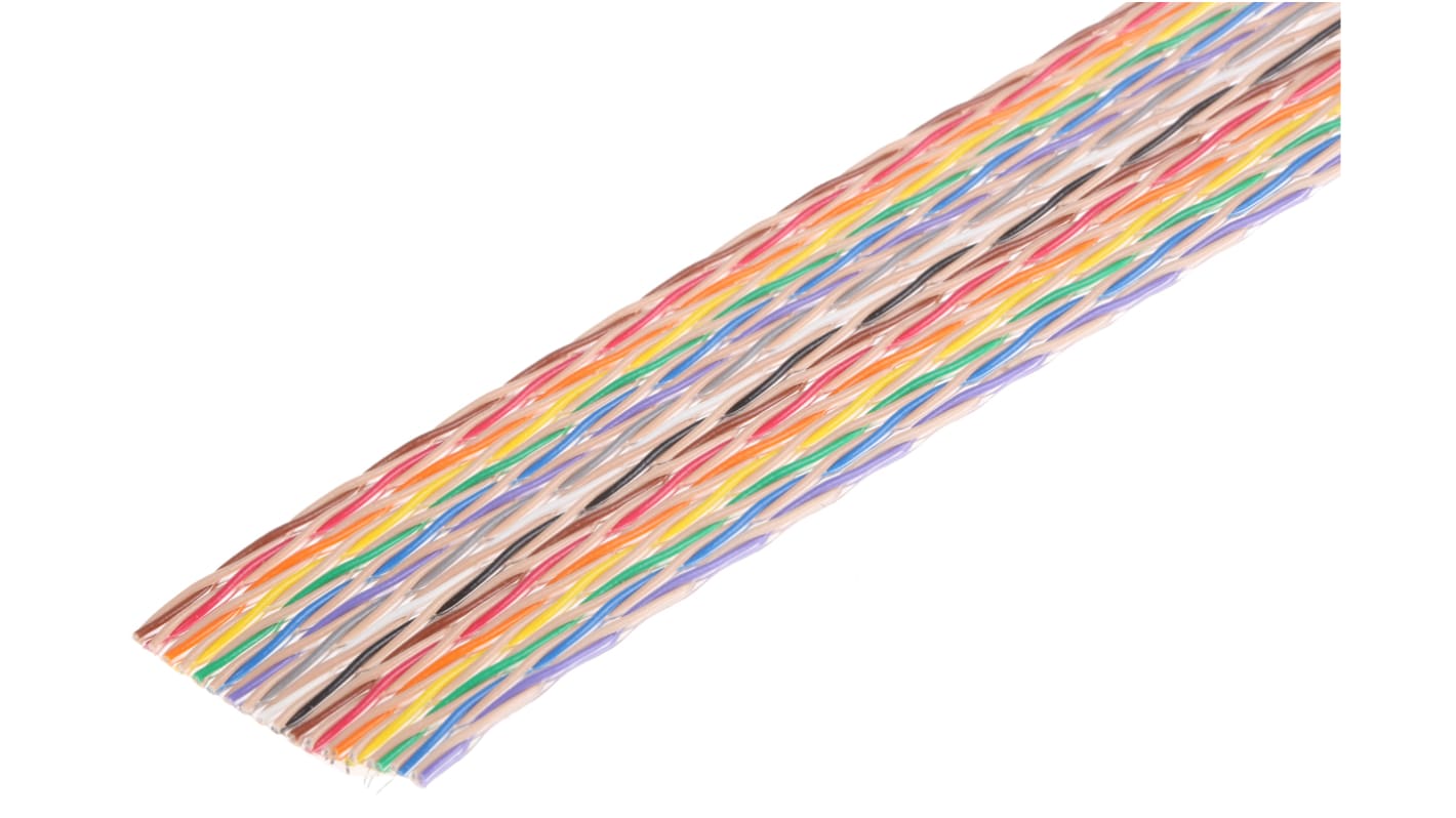 Câbles en nappe 3M 34 voies, pas de 1.27mm 28 AWG, Multicolore