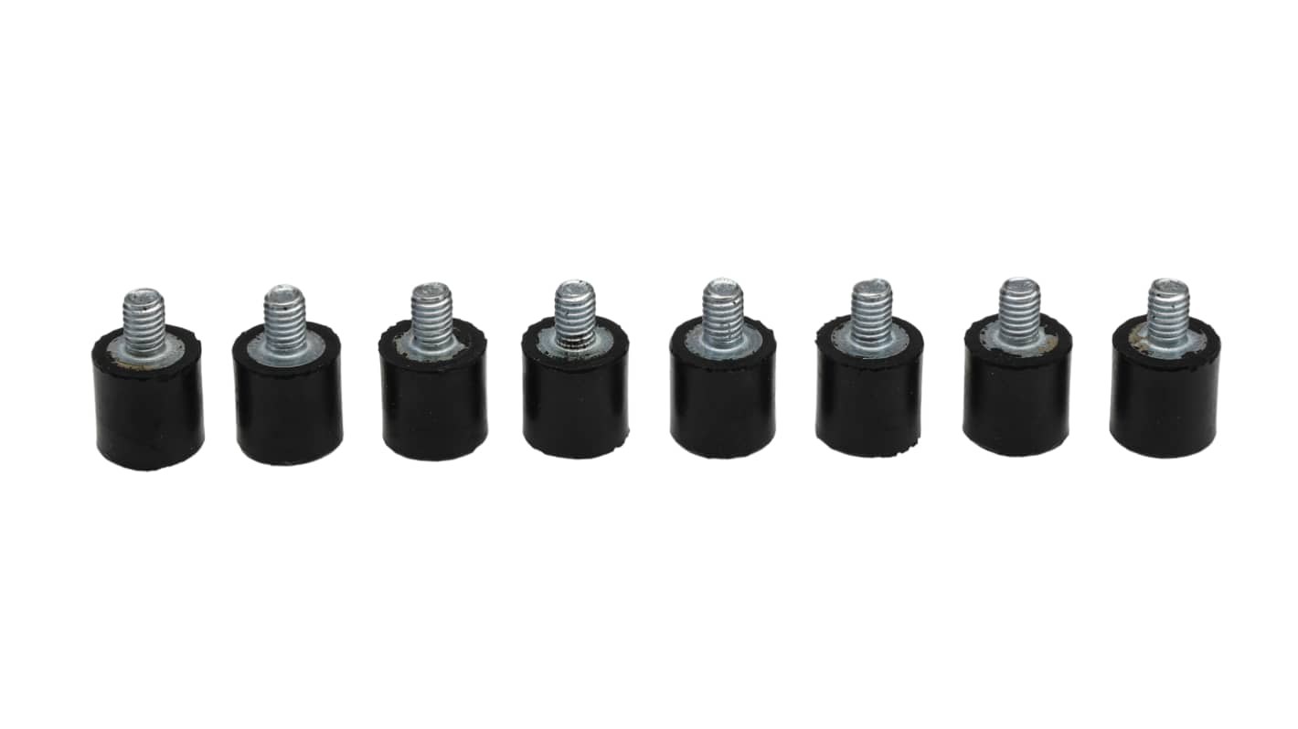 RS PRO M4 Anti Vibration Mount, Male Buffer Foot with 5kg Compression Load