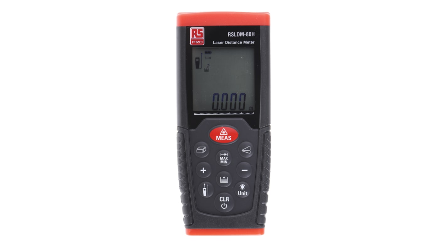 RS PRO RSLDM-80H Laser Measure, 0.05 → 80m Range, ±1.5 mm Accuracy