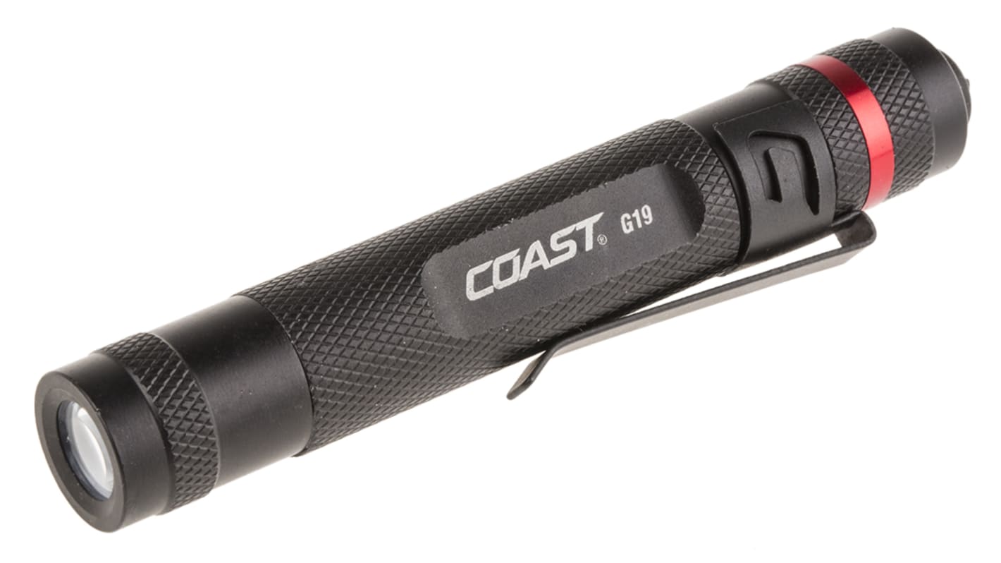 Coast 笔形手电筒, 54 lm, LED, 1 个 AAA电池, 黑色, G系列, G19