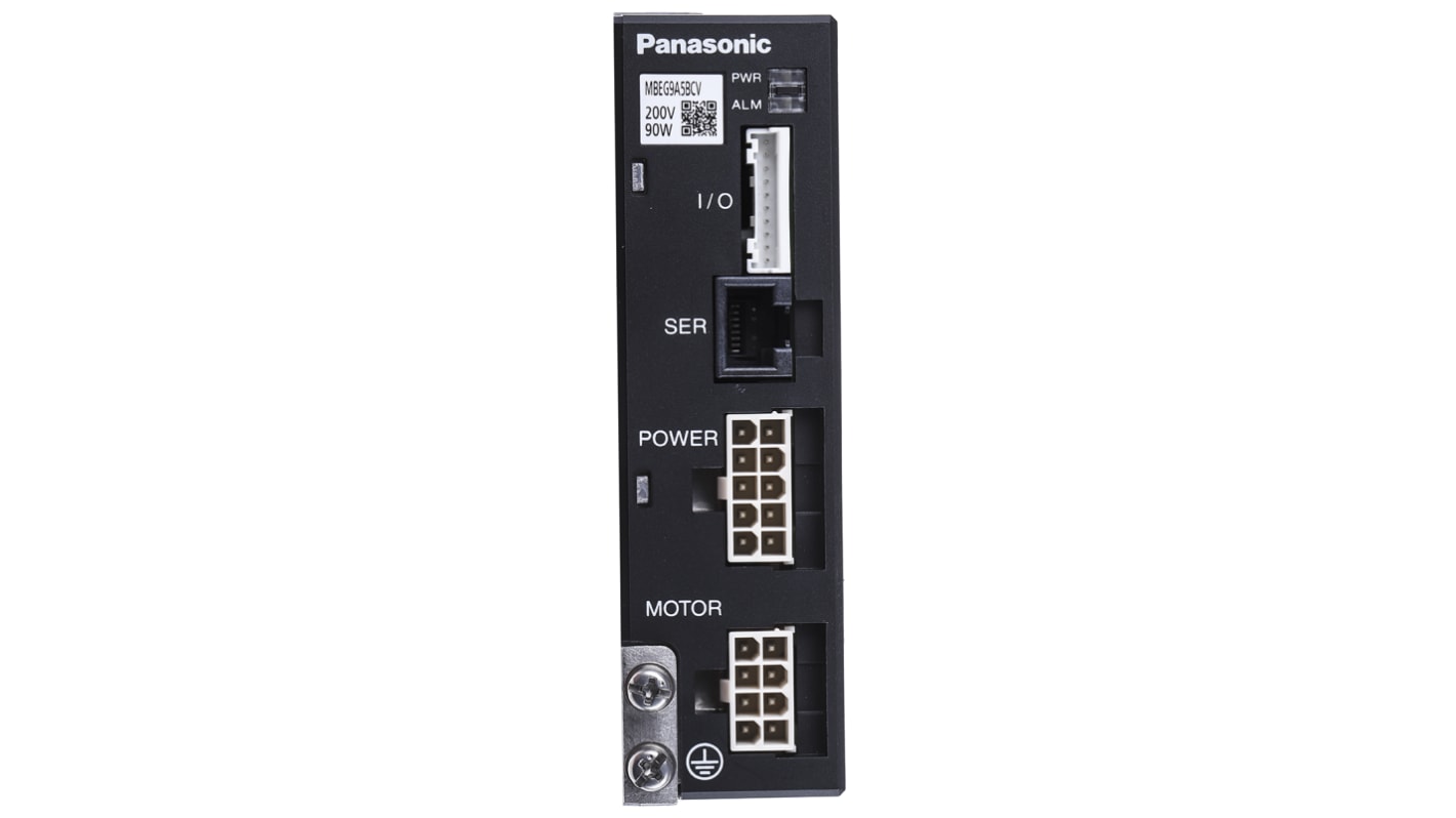 Panasonic Servoantrieb, 1, 3-phasig, PWM, Drehzahlsteuerung-Steuerung, 240 V ac / 1,1 A, 500 mA 90 W, 120mm x 105mm x