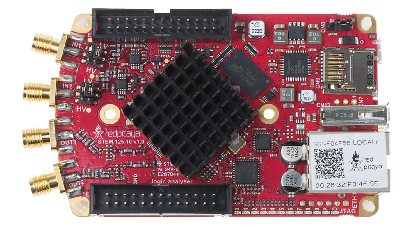 Red Pitaya STEMLab125-10 STEMlab Series, 40MHz PC Based Oscilloscope, 2 Analogue Channels