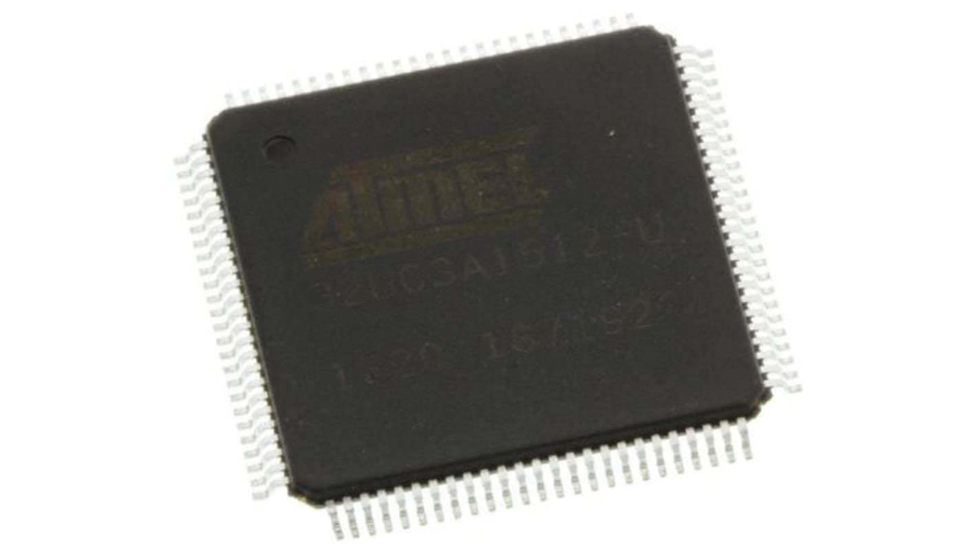 Microcontrollore Microchip, AVR32, TQFP, AT32, 100 Pin, Montaggio superficiale, 32bit, 66MHz