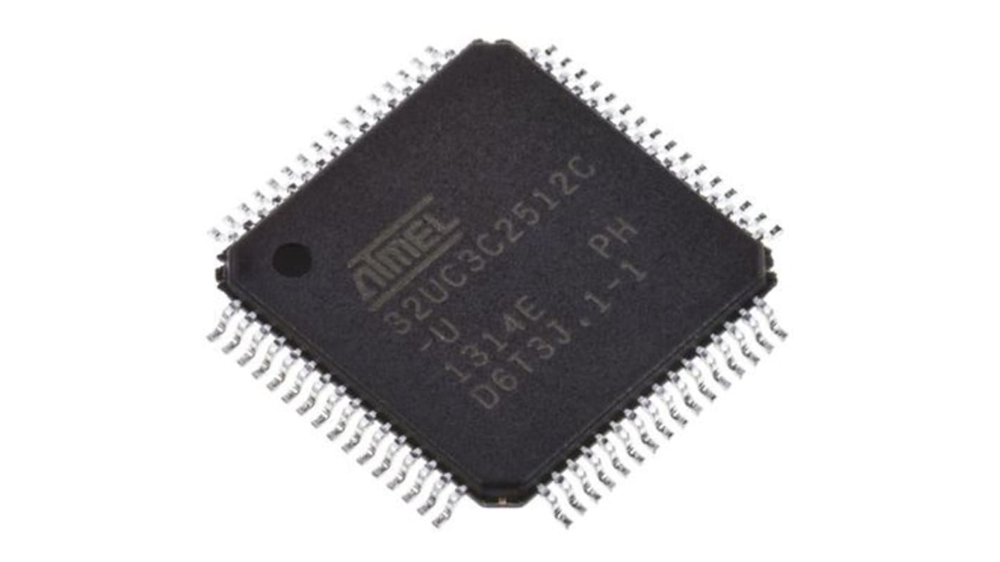 Mikrokontroler Microchip AT32 TQFP 64-pinowy Montaż powierzchniowy AVR32 512 kB 32bit CAN:2 66MHz RAM:64 kB Ethernet:
