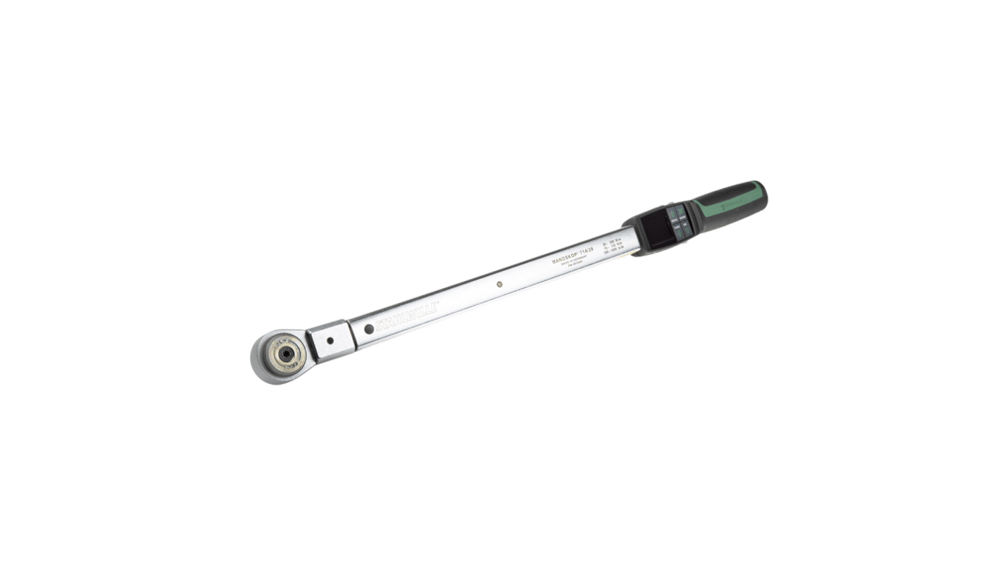 Chiave dinamometrica digitale STAHLWILLE, attacco quadrato 1/2 poll., coppia da 20 → 200Nm, prec. ±1% (angolo),