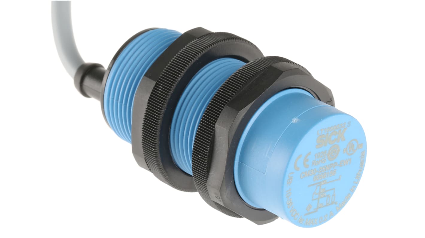 Rs-Online Sensore di prossimità Cilindro filettato SICK M30 rilevamento 25 mm 10 → 36 V c.c