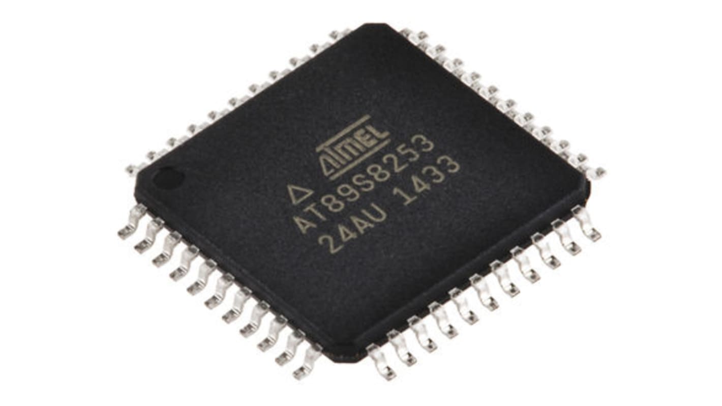 Microcontrollore Microchip, 8051, TQFP, AT89, 44 Pin, Montaggio superficiale, 8bit, 24MHz
