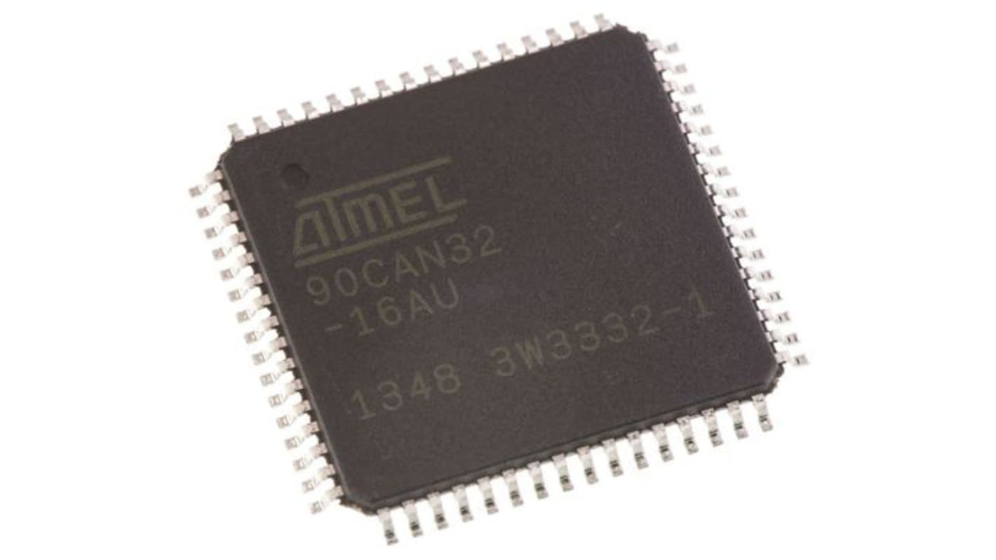 Microchip AT90 マイコン, 16MHz, 32 kB, フラッシュ, 64-Pin TQFP