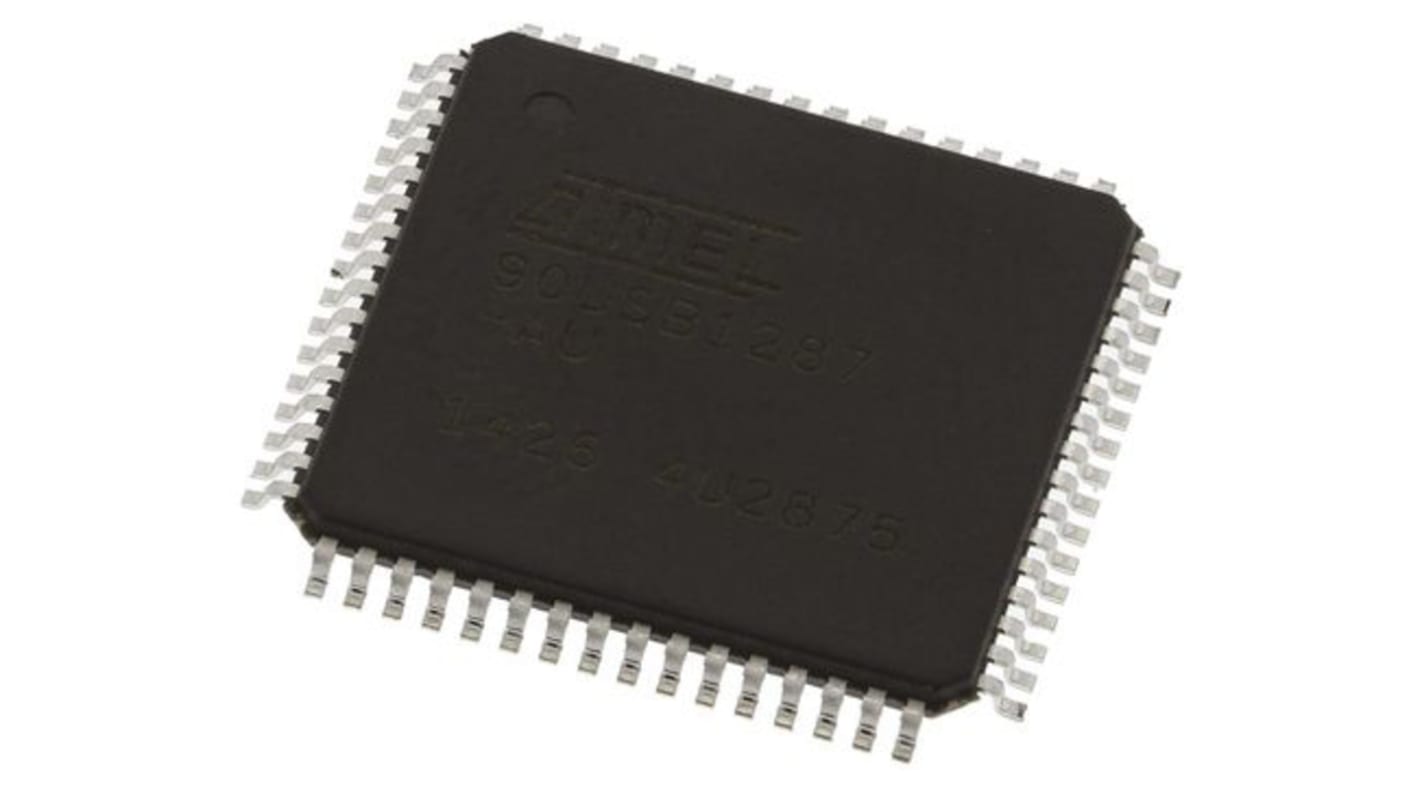 Microchip AT90系列单片机, AVR内核, 64针, TQFP封装, 0CAN通道
