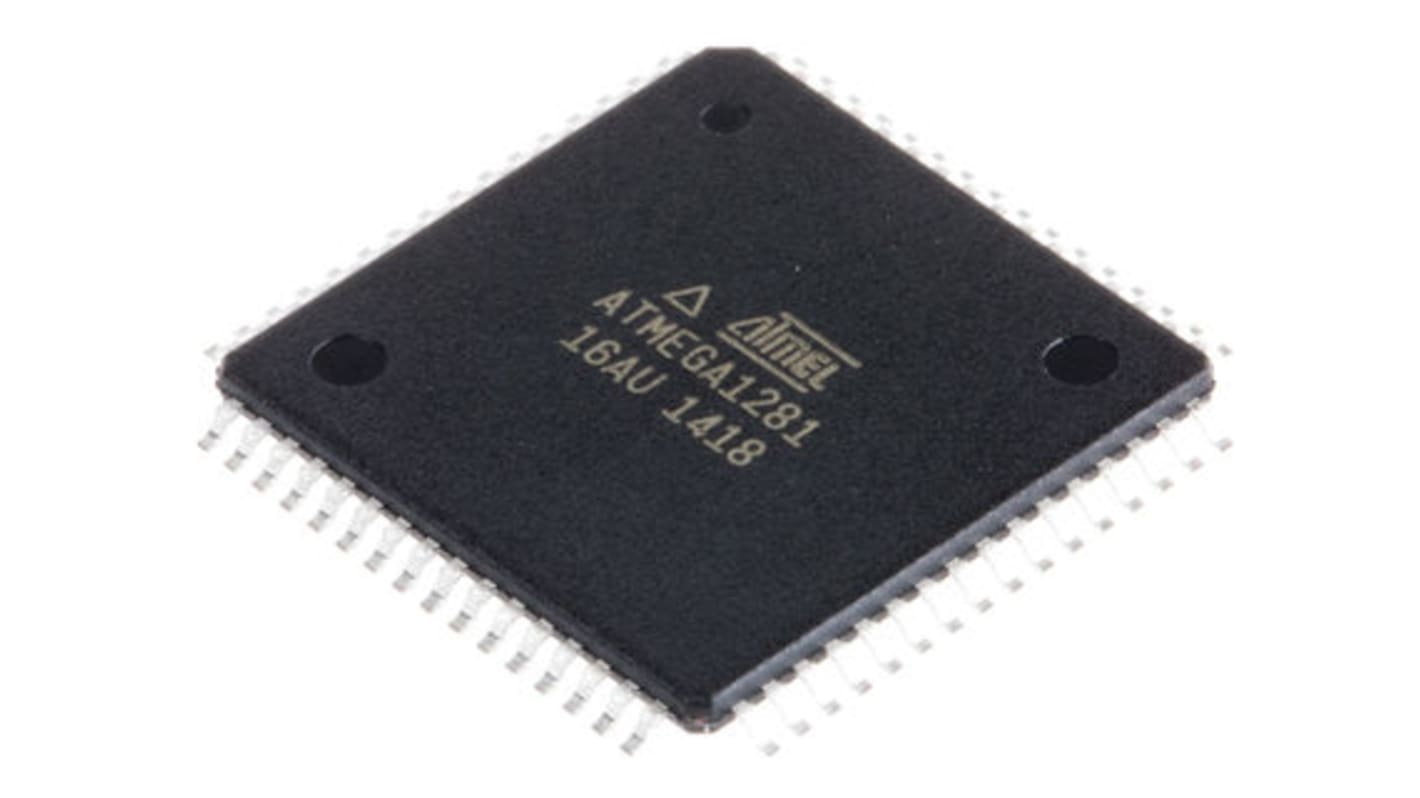 Mikrokontroler Microchip ATmega TQFP 64-pinowy Montaż powierzchniowy AVR 128 kB 8bit CAN: 16MHz RAM:8 kB Ethernet: