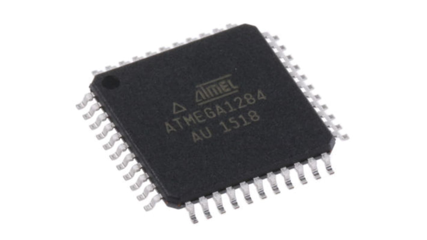 Microchip, 8bit AVR, ATmega Microcontroller, 20MHz, 128 kB Flash, 44-Pin TQFP