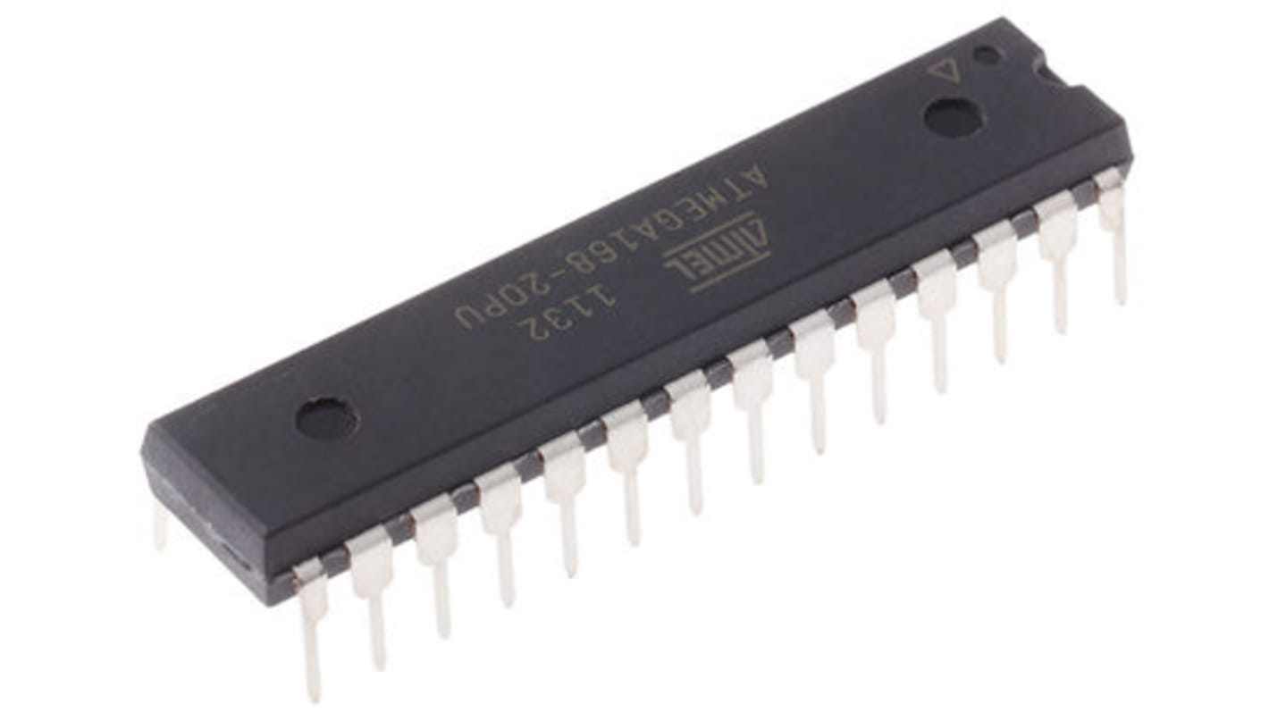 Microchip, 8bit AVR, ATmega Microcontroller, 20MHz, 16 kB Flash, 28-Pin PDIP