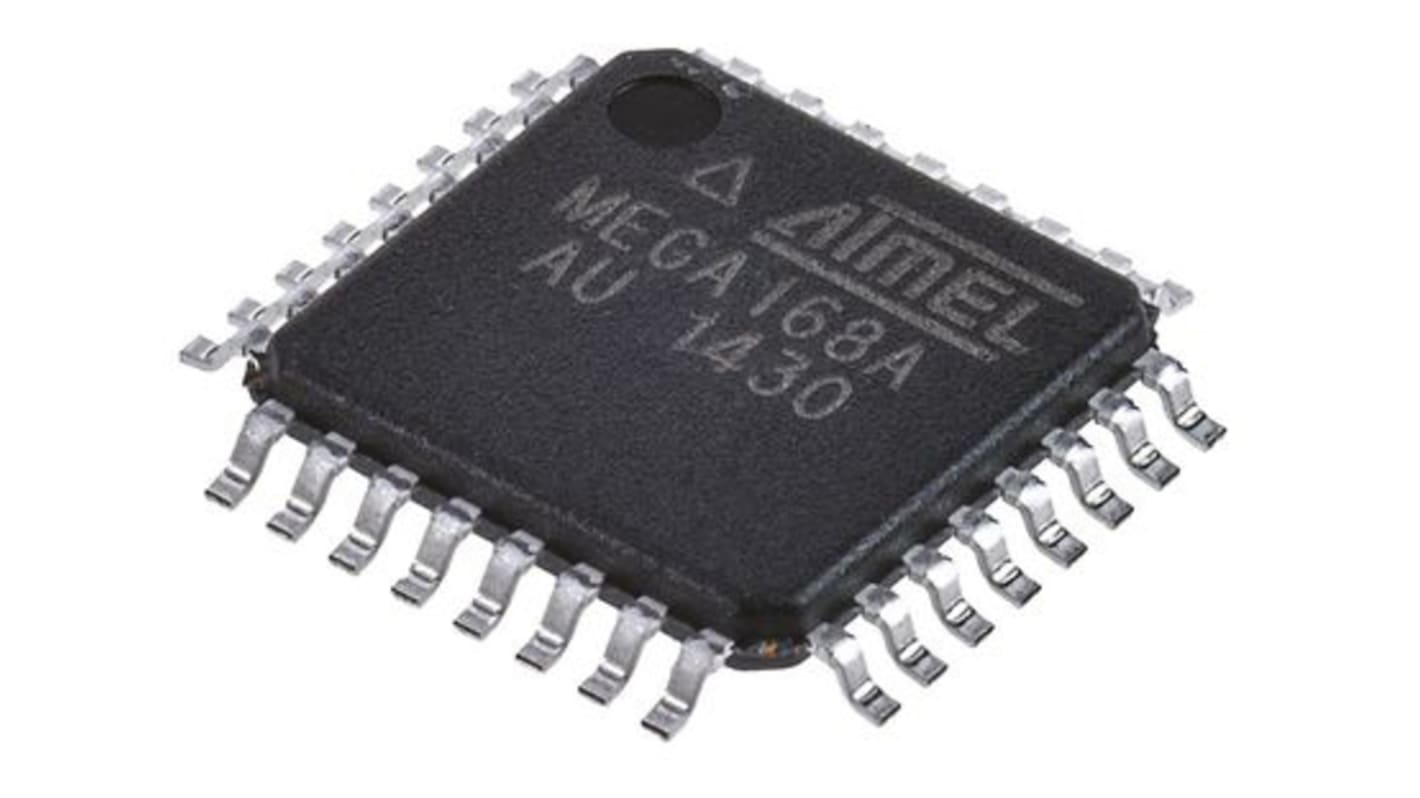 Mikrokontroler Microchip ATmega TQFP 32-pinowy Montaż powierzchniowy AVR 16 kB 8bit 20MHz RAM:1 kB Flash 1,8 →