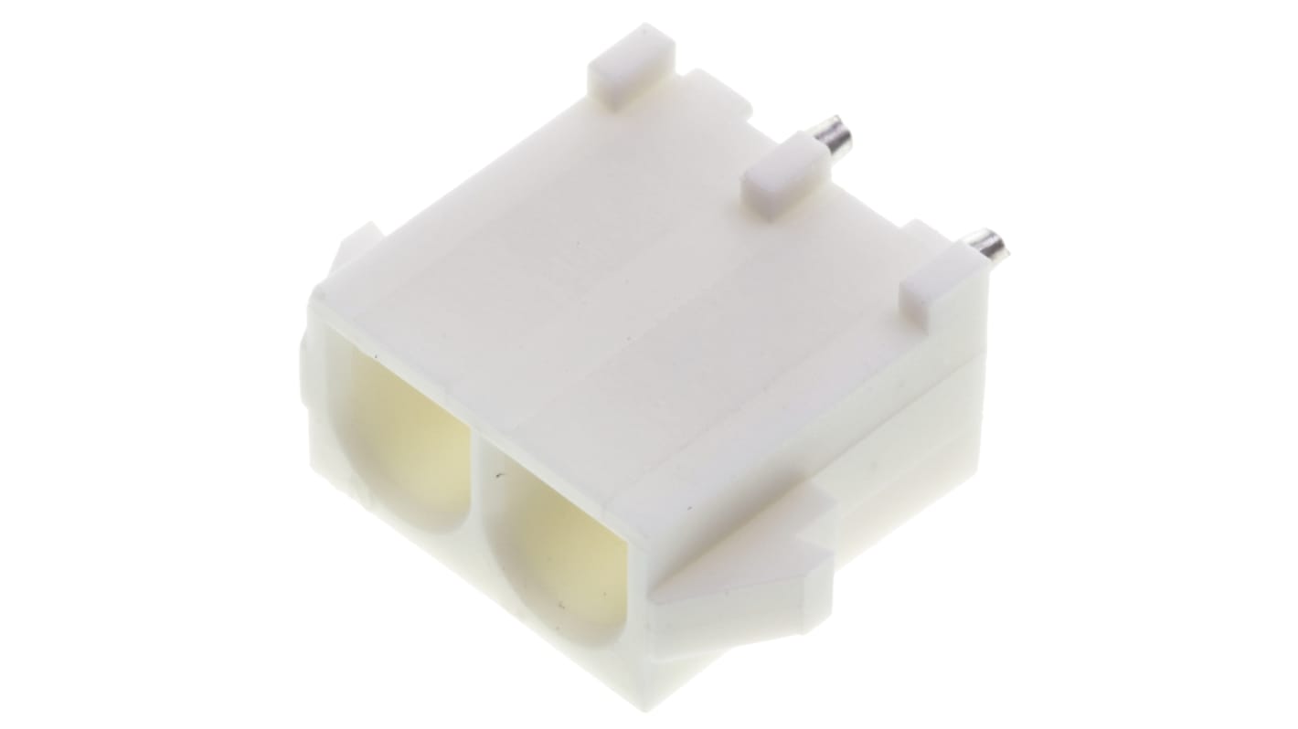 TE Connectivity Universal MATE-N-LOK Series Straight Through Hole PCB Header, 2 Contact(s), 6.35mm Pitch, 1 Row(s),