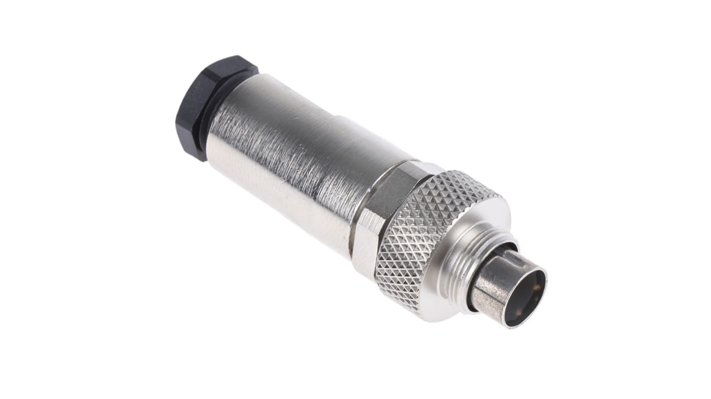Binder Circular Connector, 3 Contacts, Cable Mount, M9 Connector, Plug, Male, IP67, 712 Series