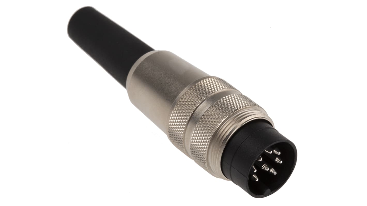 Binder Circular Connector, 8 Contacts, Cable Mount, M16 Connector, Plug, Male, IP40, 680 Series