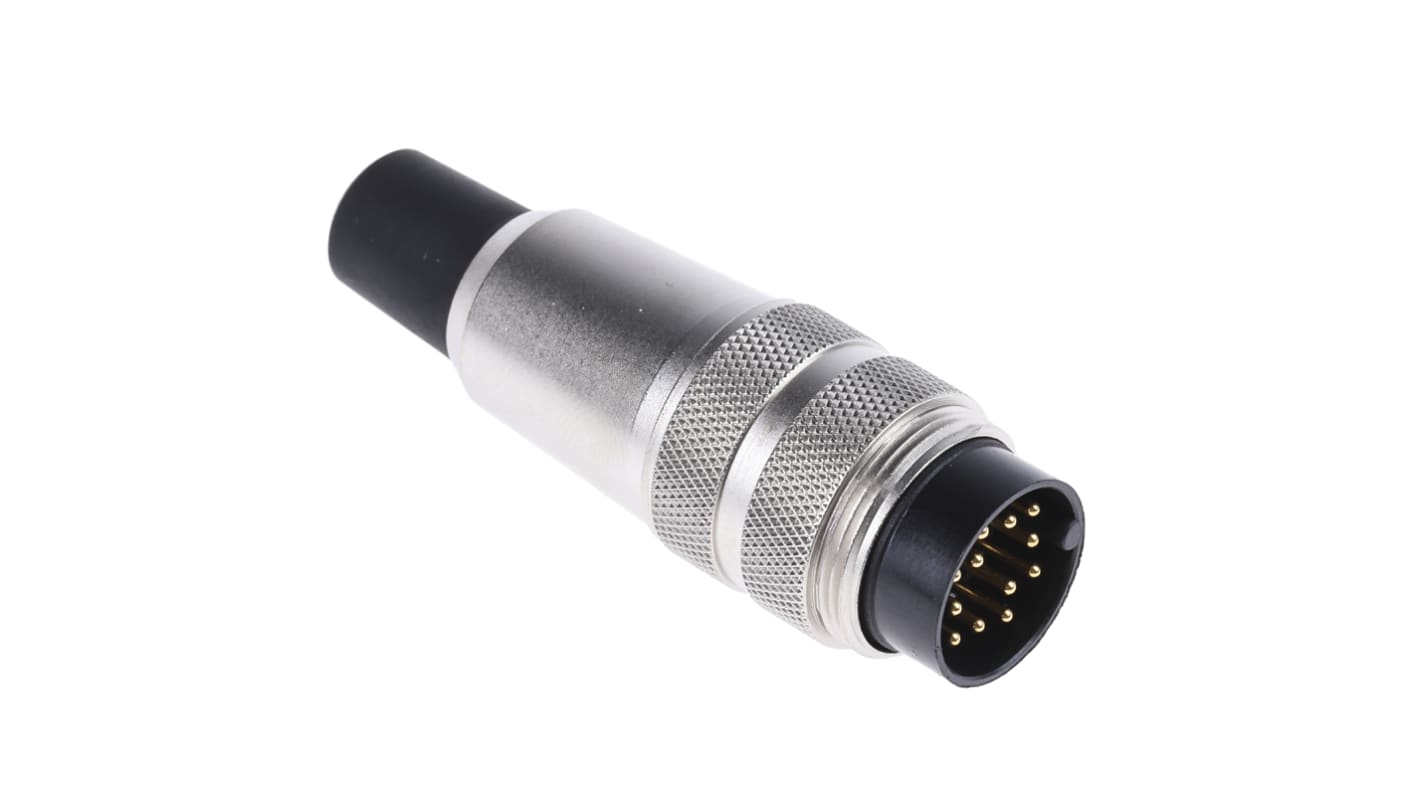 Binder Circular Connector, 12 Contacts, Cable Mount, M16 Connector, Plug, Male, IP40, 680 Series