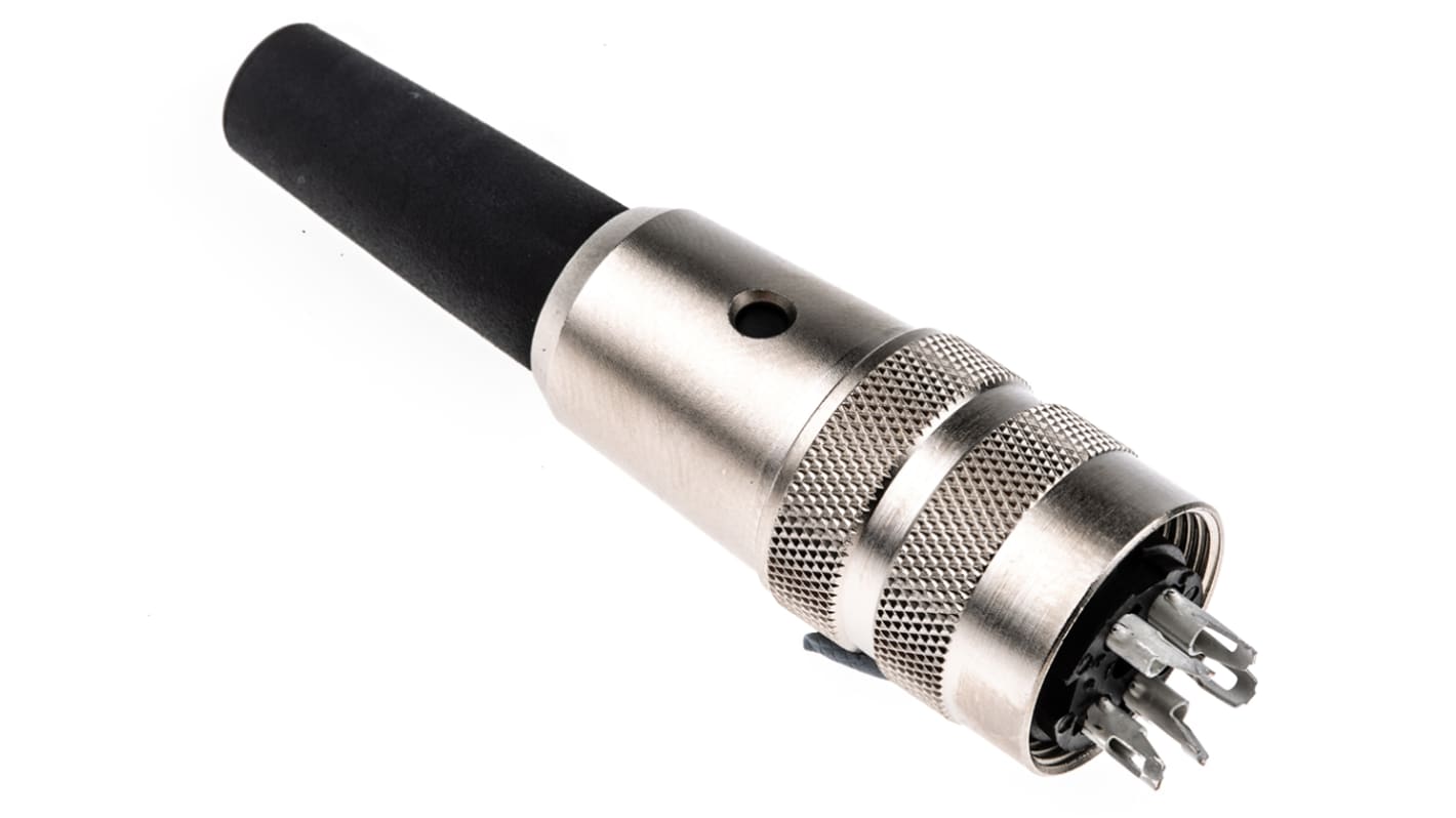Conector circular binder hembra serie 680 de 5 vías hembra, montaje aéreo, IP40