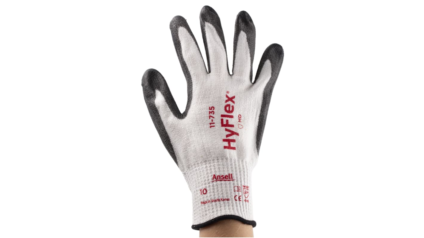 Ansell HyFlex 11-735 Arbeitshandschuhe Größe 10 Schneidfest Nylon Weiß 1