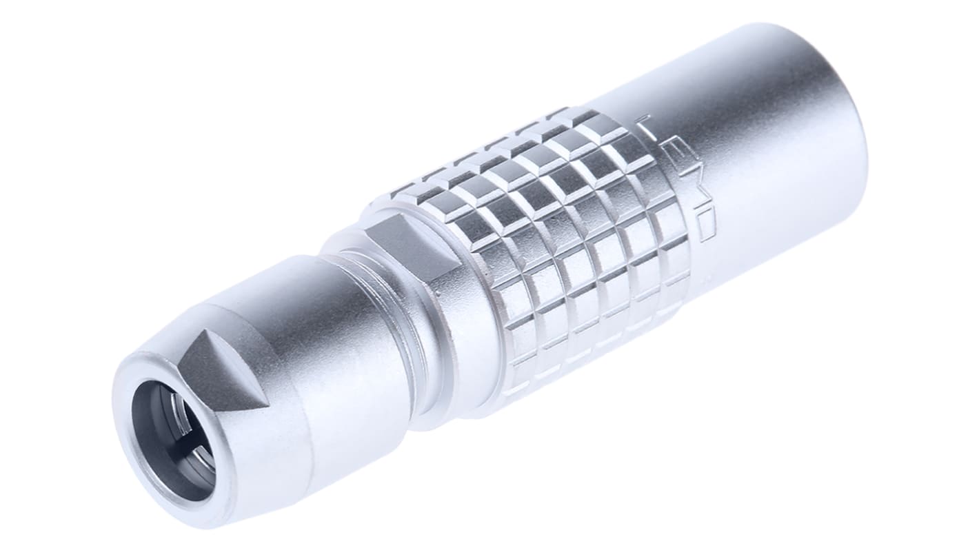 LEMO Circular Connector, 2 Contacts, Cable Mount, Socket, Female, IP50, 1B Series