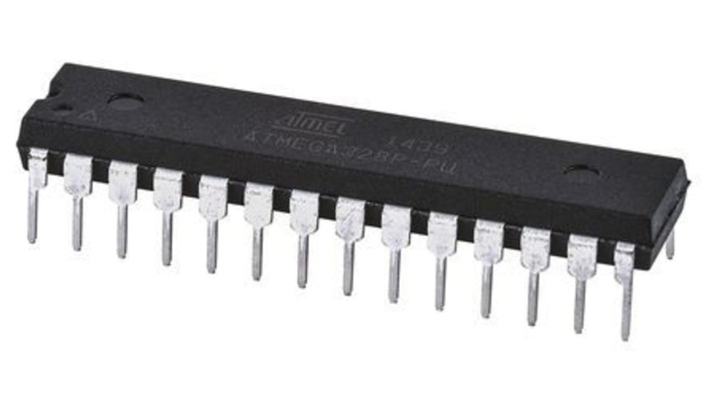 Microchip ATmega单片机, AVR内核, 28针, PDIP, 最大20MHz, 32 kB 闪存, 2 kB RAM