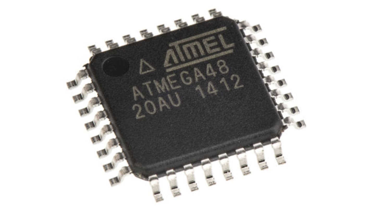 Microchip ATMEGA48-20AU, 8bit AVR Microcontroller, ATmega, 20MHz, 4 kB Flash, 32-Pin TQFP