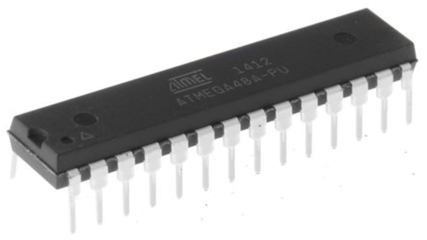 Microcontrôleur, 8bit, 512 B RAM, 4 Ko, 20MHz, , DIP 28, série ATmega