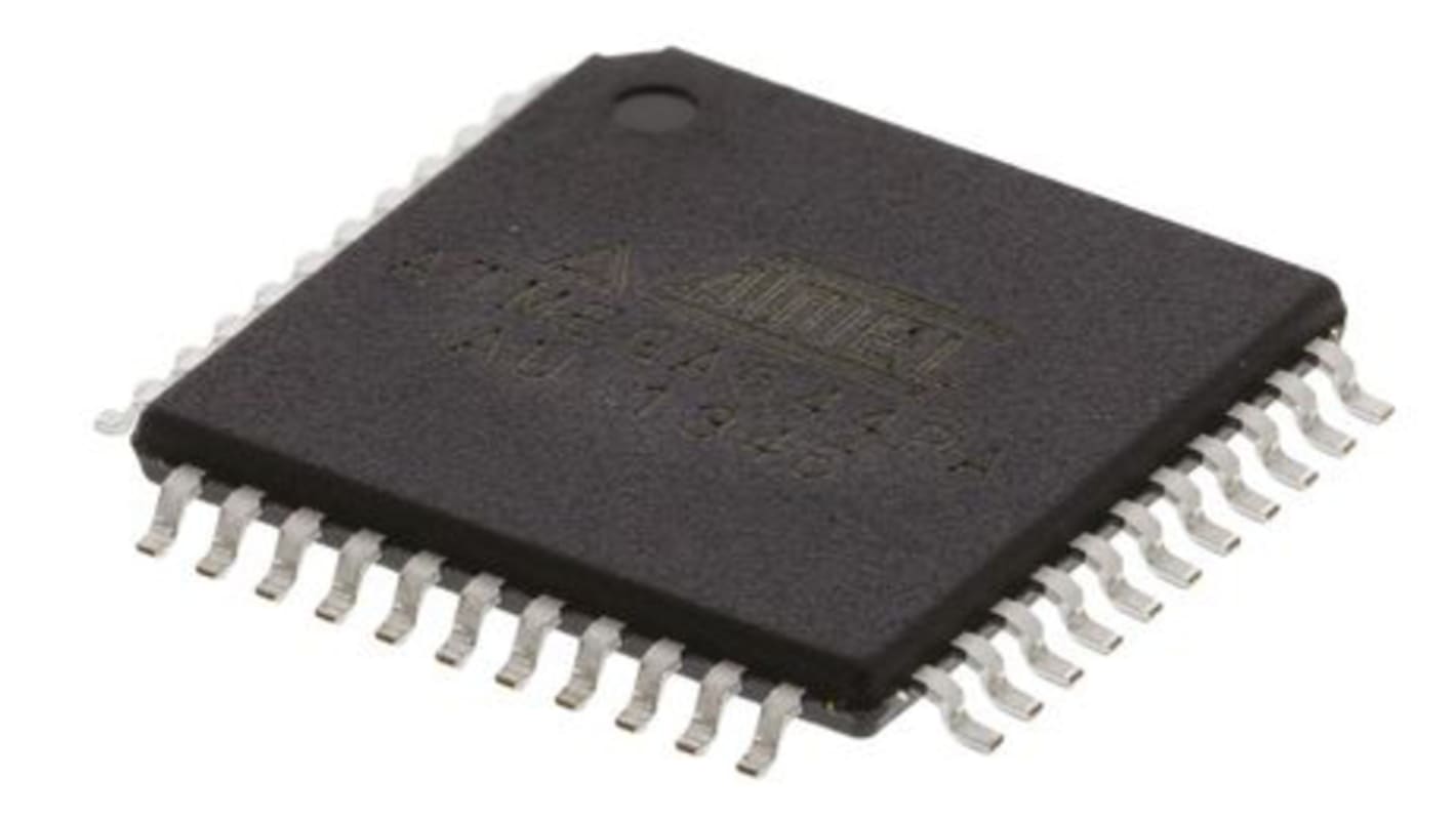 Microcontrolador Microchip ATMEGA644PA-AU, núcleo AVR de 8bit, RAM 4 kB, 20MHZ, TQFP de 44 pines