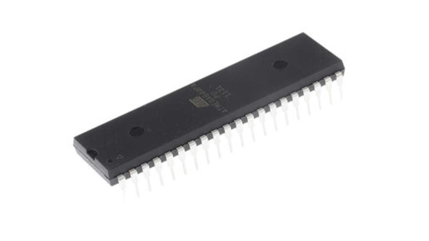 Microcontrôleur, 8bit, 4 Ko RAM, 64 Ko, 20MHz, , DIP 40, série ATmega