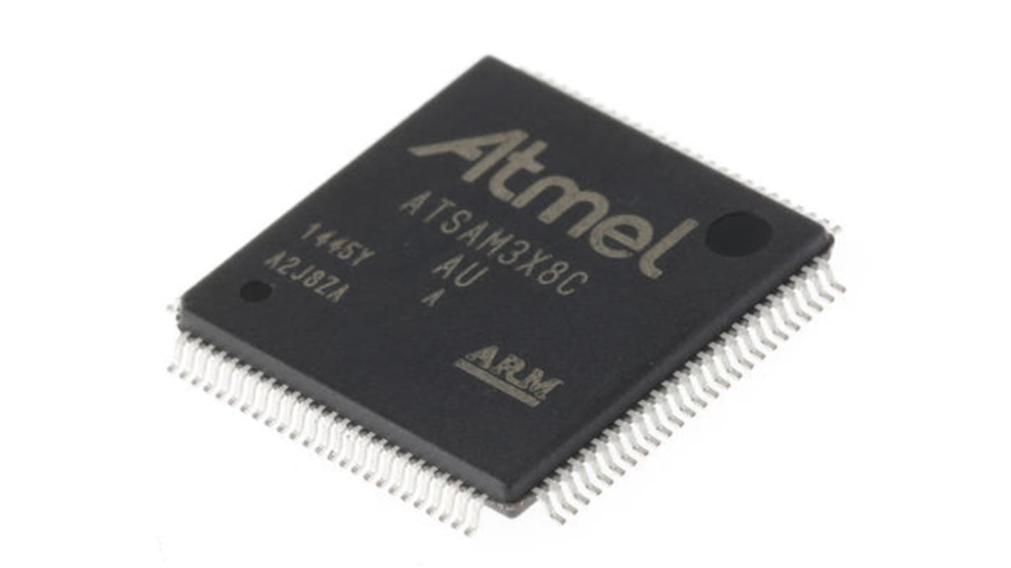 Microchip SAM3X单片机, ARM Cortex M3内核, 100针, LQFP, 最大84MHz, 512 kB 闪存, 96 kB RAM