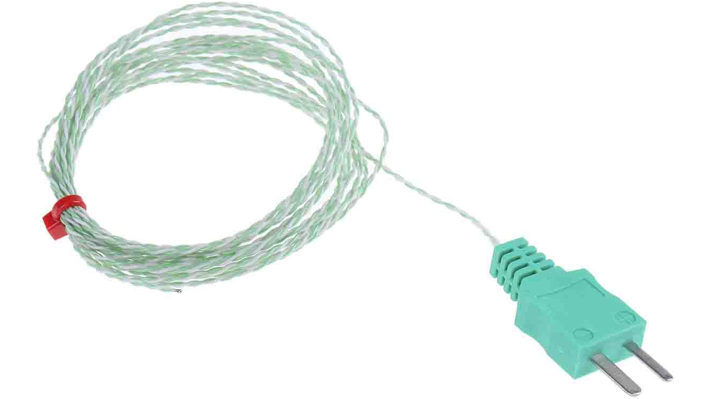 RS PRO Type K Exposed Junction Thermocouple 3m Length, 1/0.3mm Diameter → +260°C