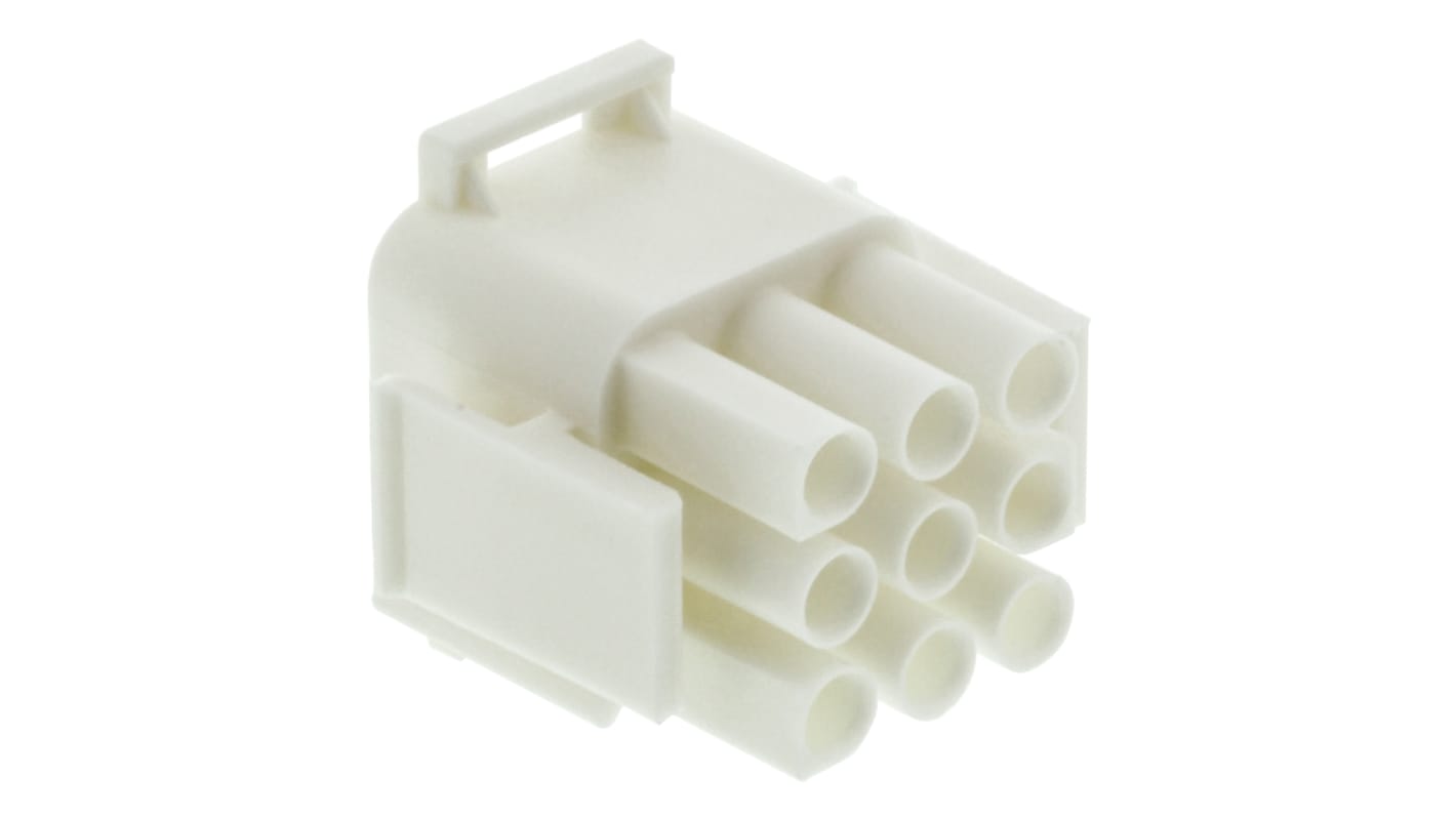 Carcasa de conector TE Connectivity 350720-1, Serie Universal MATE-N-LOK, paso: 6.35mm, 9 contactos, 3 filas, Recto,