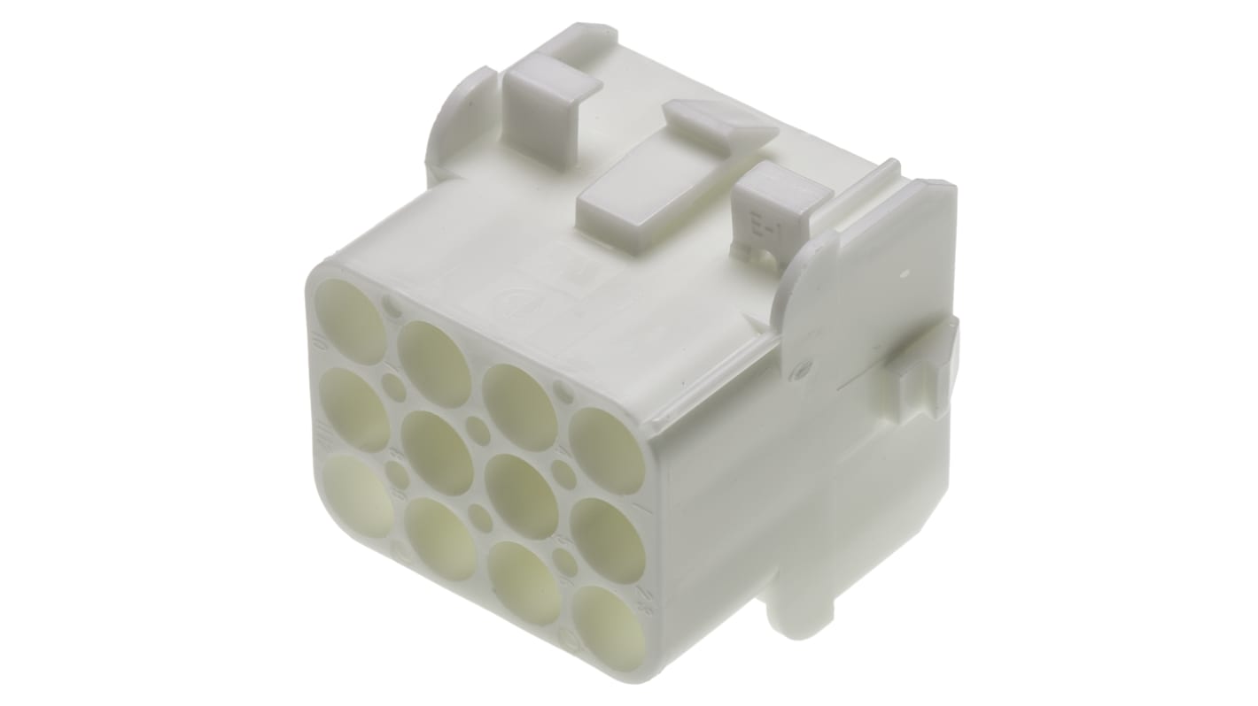 Carcasa de conector TE Connectivity 350783-1, Serie Universal MATE-N-LOK, paso: 6.35mm, 12 contactos, 3 filas, Recto,