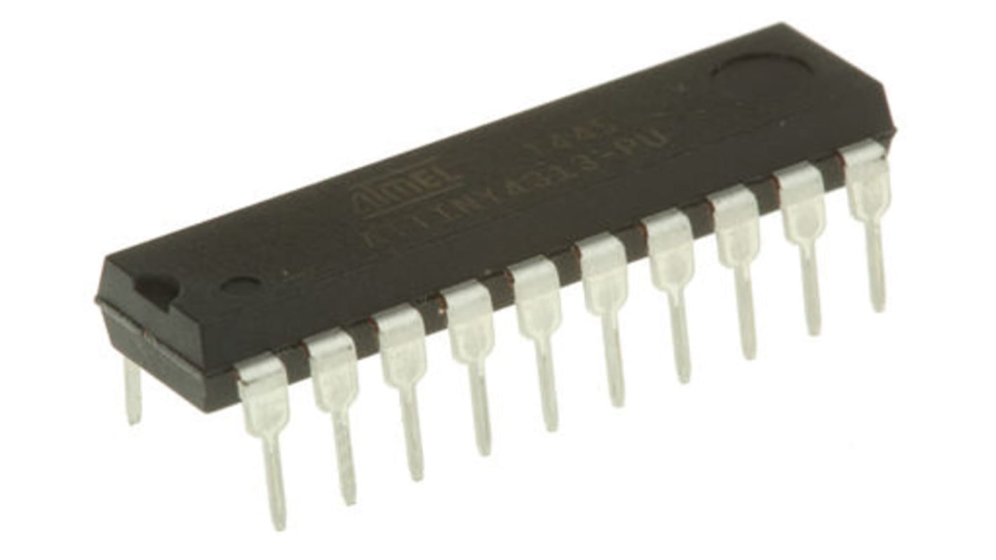 Microchip ATTINY4313-PU, 8bit AVR Microcontroller, ATtiny4313, 20MHz, 4 kB Flash, 20-Pin PDIP