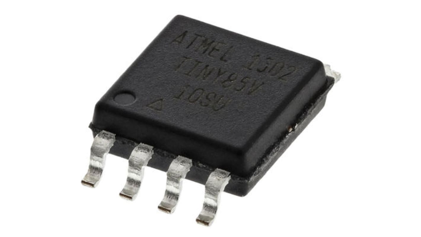 Microchip ATtiny85单片机, AVR内核, 8针, SOIJ, 最大10MHz, 8 kB 闪存, 512 B RAM